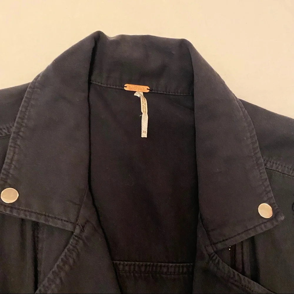 Free People Zip-Up Long Vest
